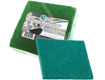 Schuurspons groen  - 8  stuks  15,5 x 15,5 cm.