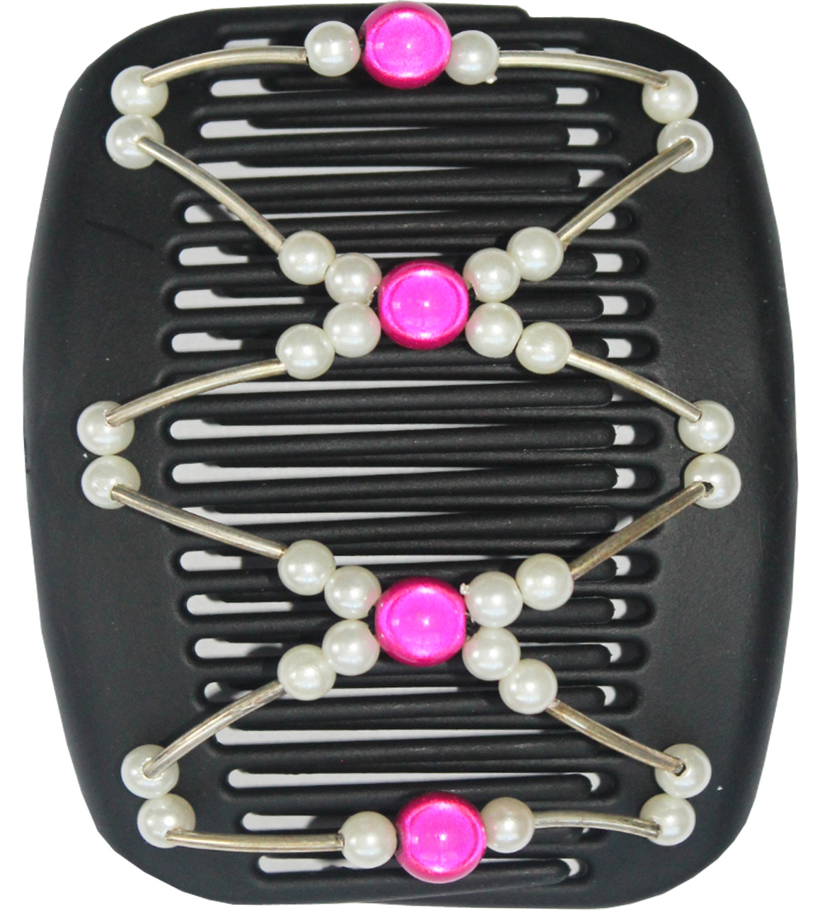 African Butterfly Hair Clips - Black / Silver-pink