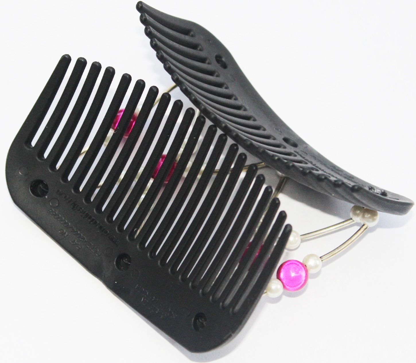 African Butterfly Hair Clips - Black / Silver-pink