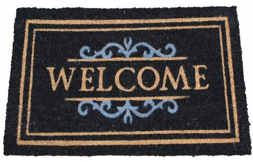 Kokosmat Welcome Zwart 40 x 70 cm.