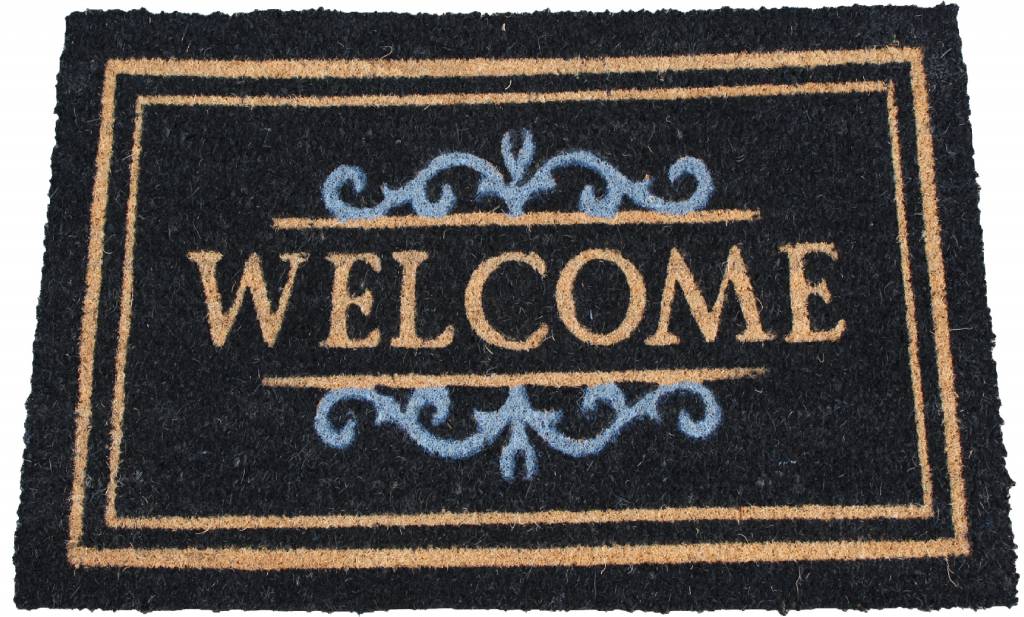 Kokosmat Welcome Zwart 40 x 70 cm.