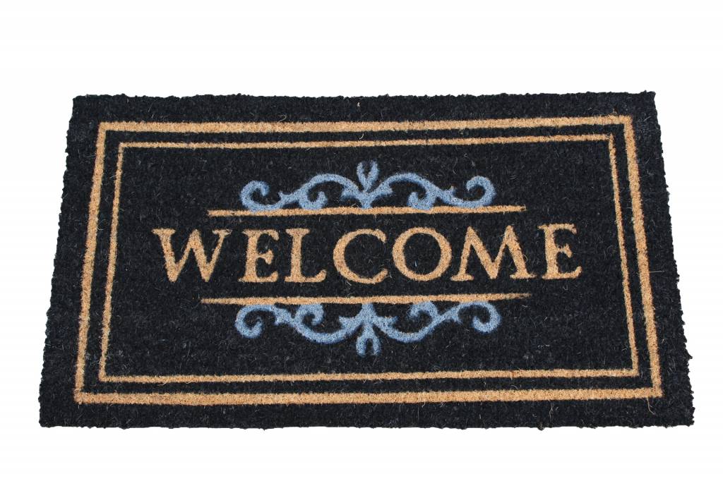 Kokosmat Welcome Zwart 40 x 70 cm.