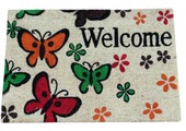 Kokosmat Welcome Butterfly 40x60 cm.