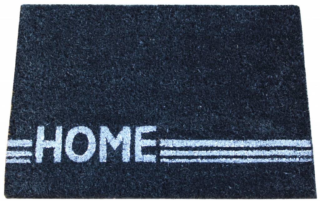 Kokosmat Home Stripe black 40x60 cm.