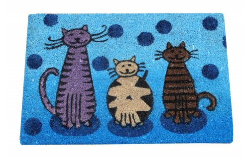 Kokosmat Cats 40x60 cm.