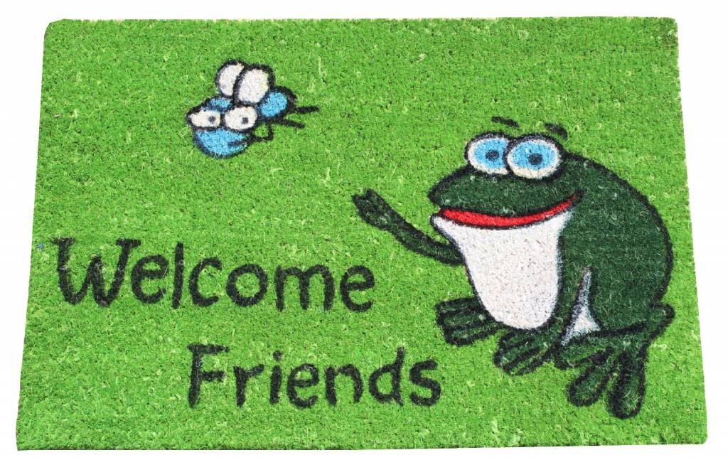 Kokosmat Welcome Friends frog 40x60 cm.