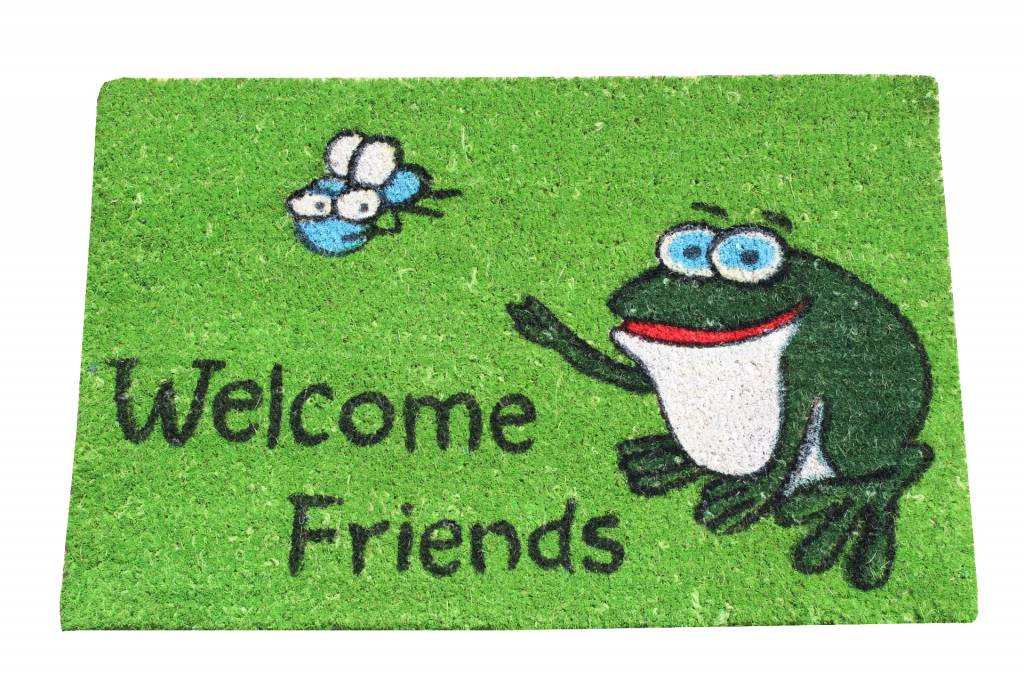 Kokosmat Welcome Friends frog 40x60 cm.