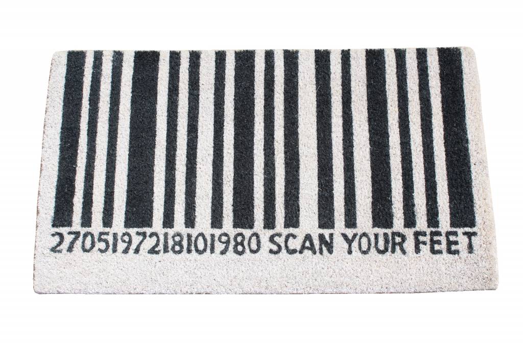 Kokosmat BARCODE White 40 x 70 cm. Kokosmat BARCODE White 40 x 70 cm.