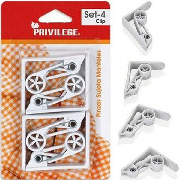 Tafelklemmen  Privilege Wit  -  4 stuks