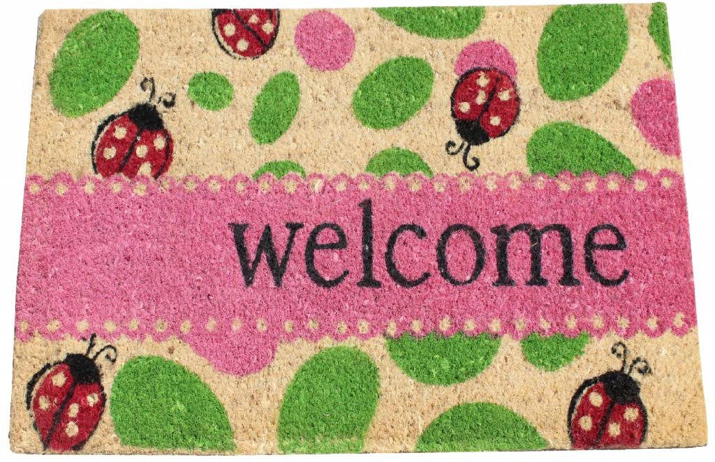 Kokosmat Summer Welcome lady bug 45x75 cm. Kokosmat Summer Welcome lady bug 45x75 cm.