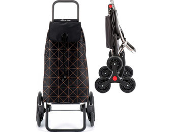 Boodschappentrolley 6 Wielen "Trappenloper"  I-Max Star Logic RD6 - Zwart/Oranje