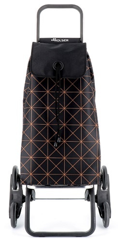 Boodschappentrolley 6 Wielen "Trappenloper"  I-Max Star Logic RD6 - Zwart/Oranje