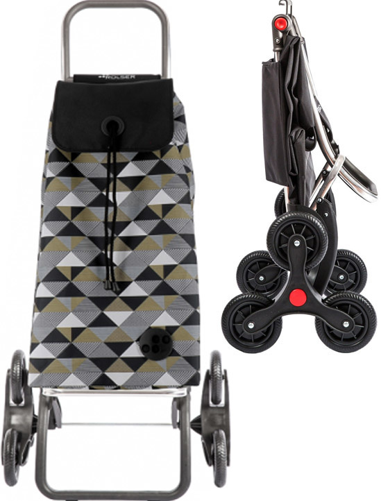 Boodschappentrolley 6 Wielen "Trappenloper" I-Max Sahara Logic RD6 - Zwart