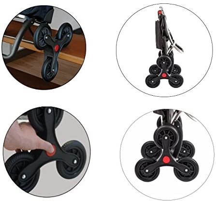 Boodschappentrolley 6 Wielen "Trappenloper" I-Max Sahara Logic RD6 - Zwart