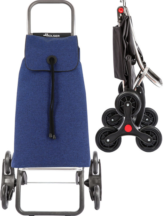 Boodschappentrolley 6 Wielen "Trappenloper" Eco I-Max  Logic RD6 - Blauw