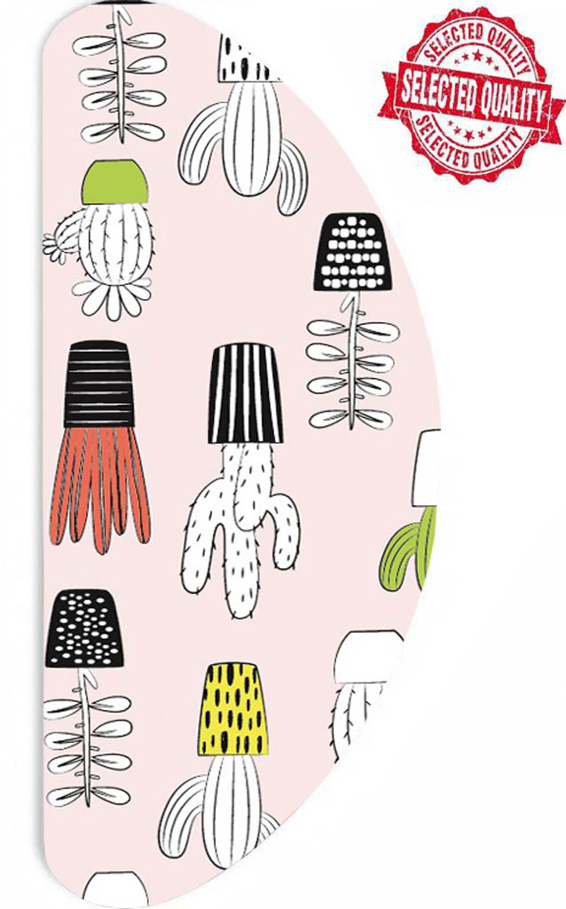 Strijkplankhoes Banaan - Roze Cactusmotief