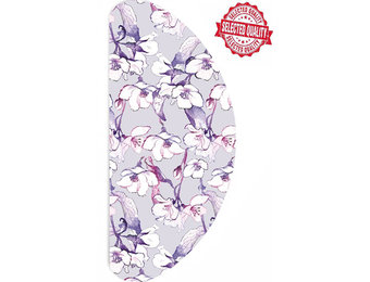 Strijkplankovertrek Banaan - Mauve bloemmotief