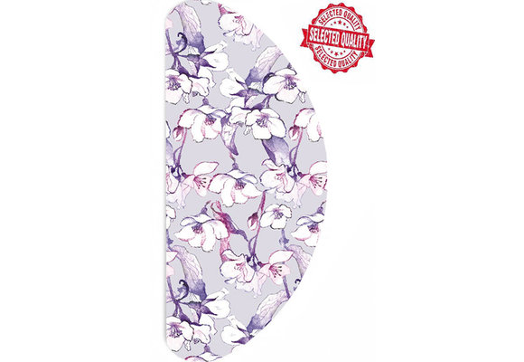 Strijkplankovertrek Banaan - Mauve bloemmotief