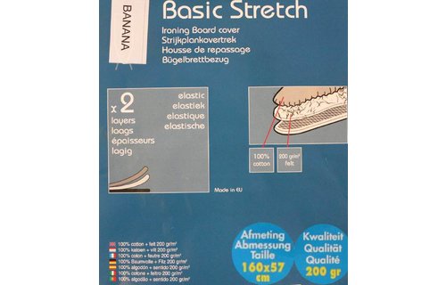 Strijkplankovertrek Banaan - Mauve bloemmotief