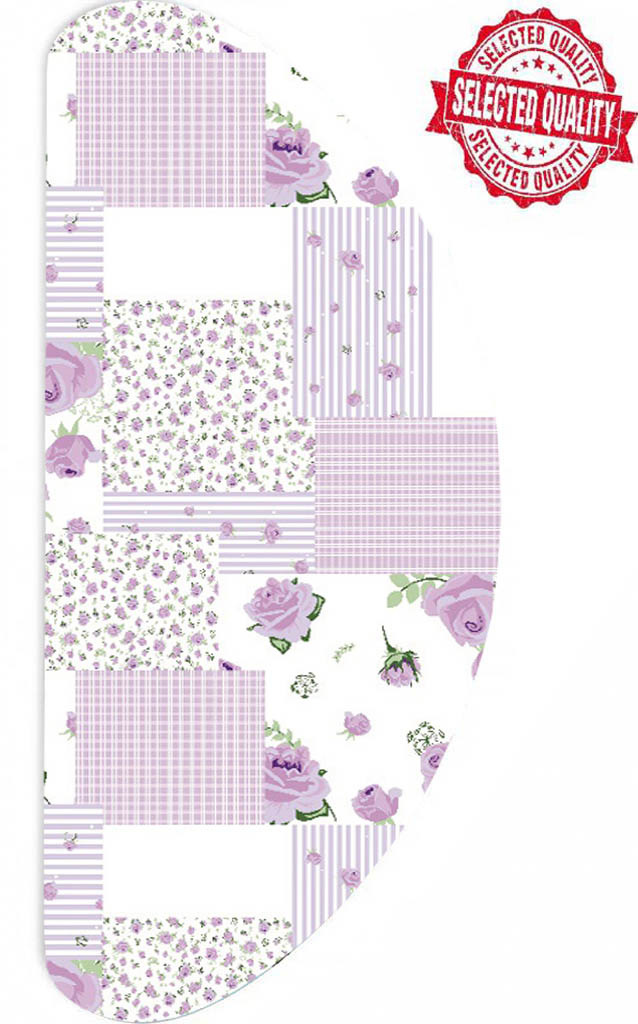 Strijkplankhoes Banaan  -  Mauve rozenmotief