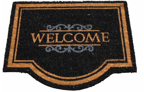 Kokosmat Welcome Zwart 60 x 80 cm.