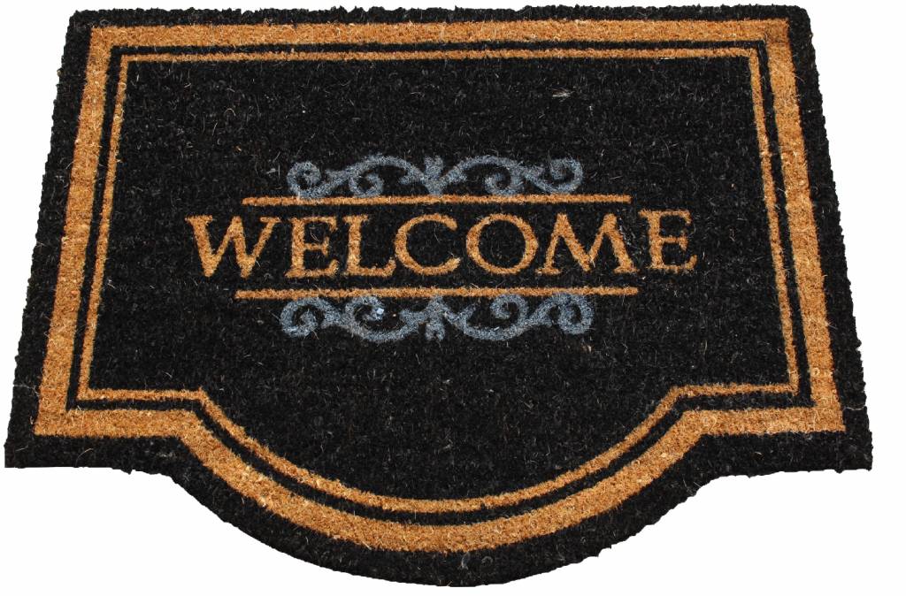 Kokosmat Welcome Zwart 60 x 80 cm.
