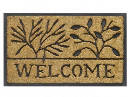 Kokosmat Bombay Welcome leaves 45x75 cm.