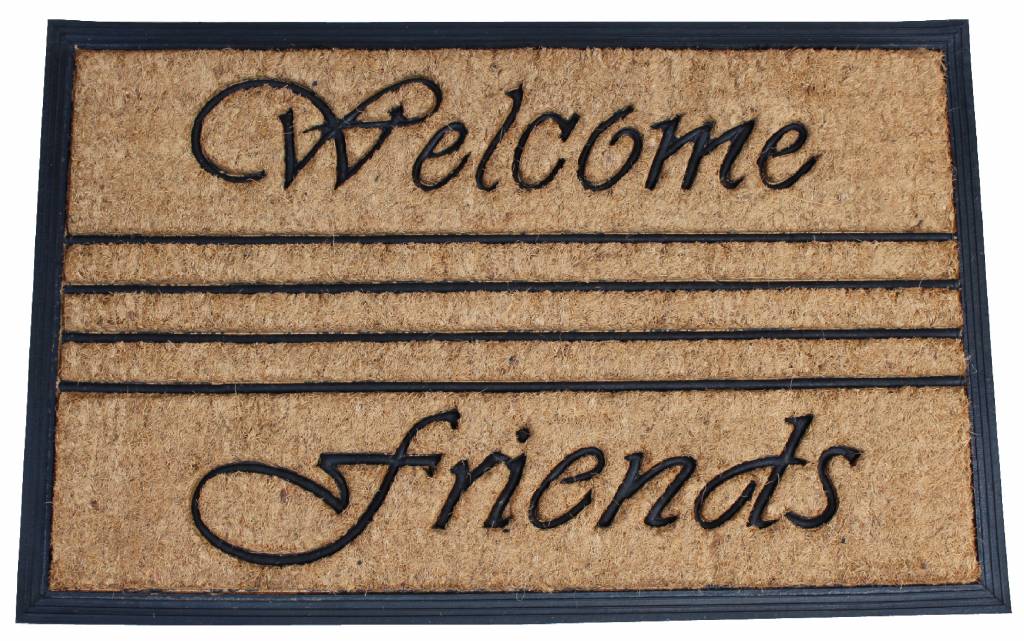 Kokosmat Bombay Welcome friends 45x75 cm.