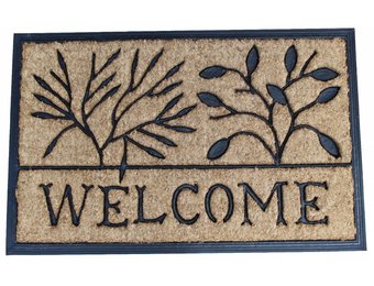 Kokosmat Bombay Welcome leaves 45x75 cm.