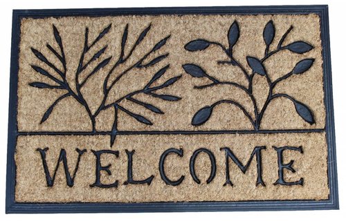 Kokosmat Bombay Welcome leaves 45x75 cm.
