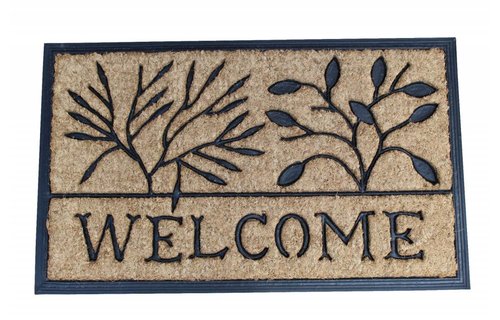Kokosmat Bombay Welcome leaves 45x75 cm.