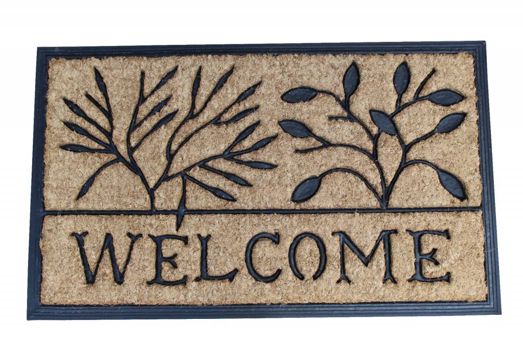Kokosmat Bombay Welcome leaves 45x75 cm.