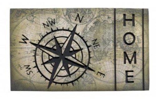Deurmat rubber "ECO Master" Compass Old Map 45x75 cm.