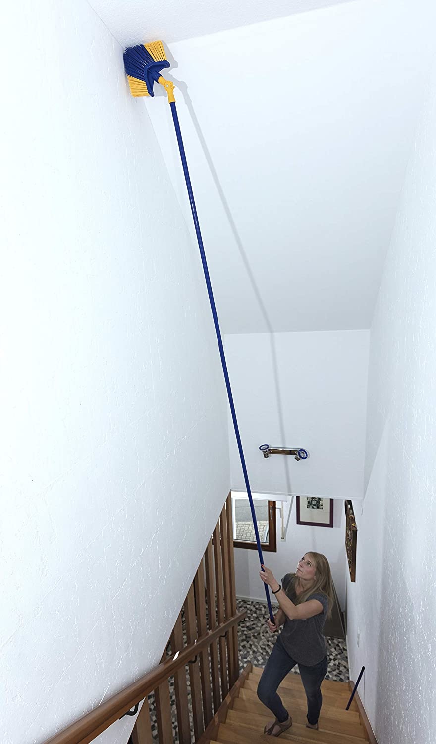 Telescopische Spinnenborstel driehoek met knie - 4 meter Telescopische Spinnenborstel driehoek met knie - 4 meter