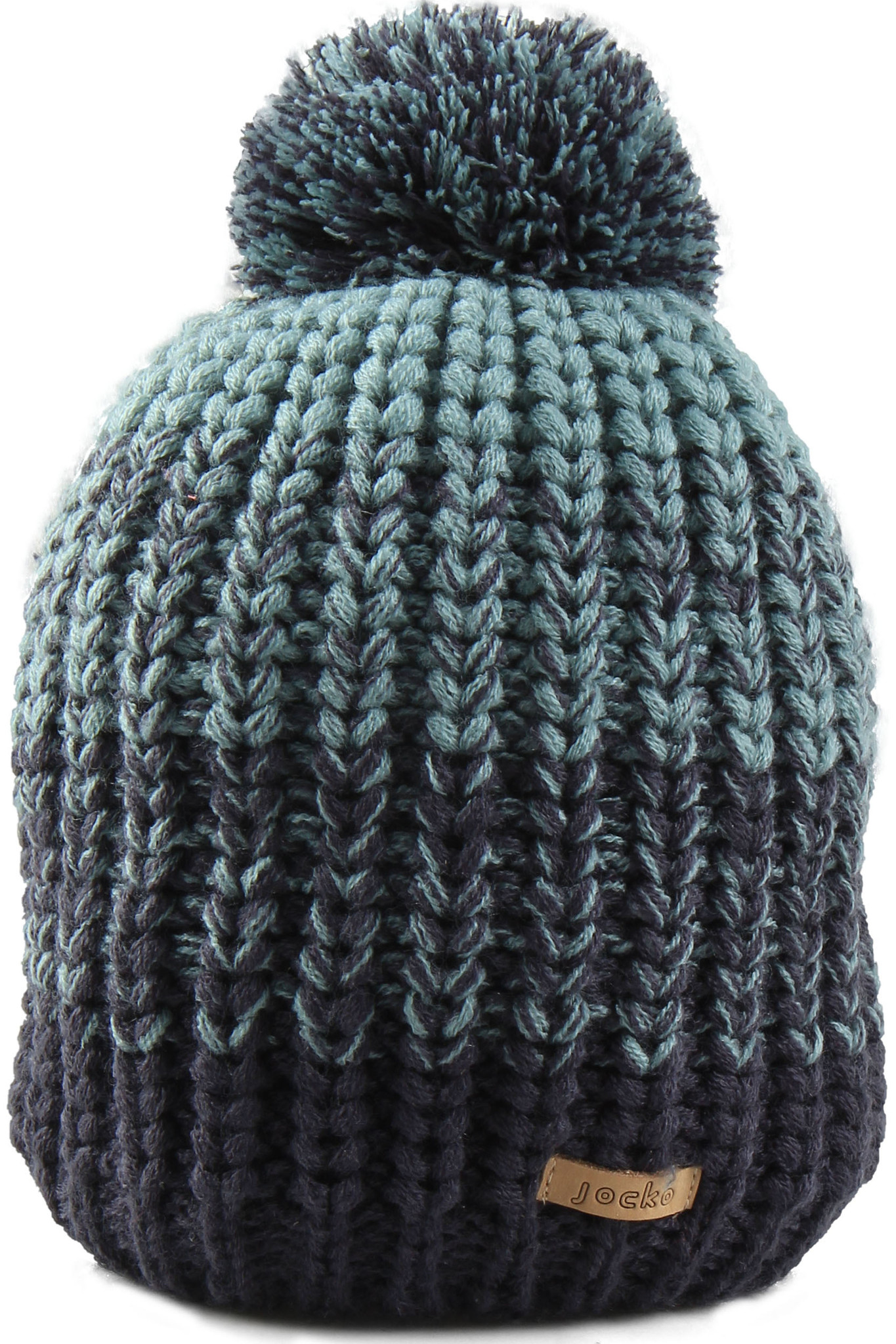 Gebreide kindermuts pompon  Mix mint/grey/navy