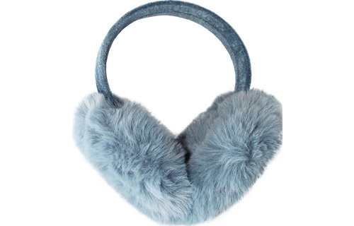 Pluche Oorwarmers -  Midblue