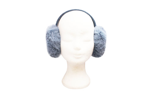 Pluche Oorwarmers -  Midblue