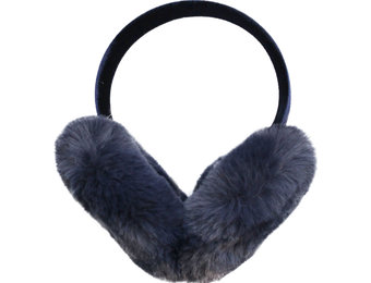 Pluche Oorwarmers -  Navy