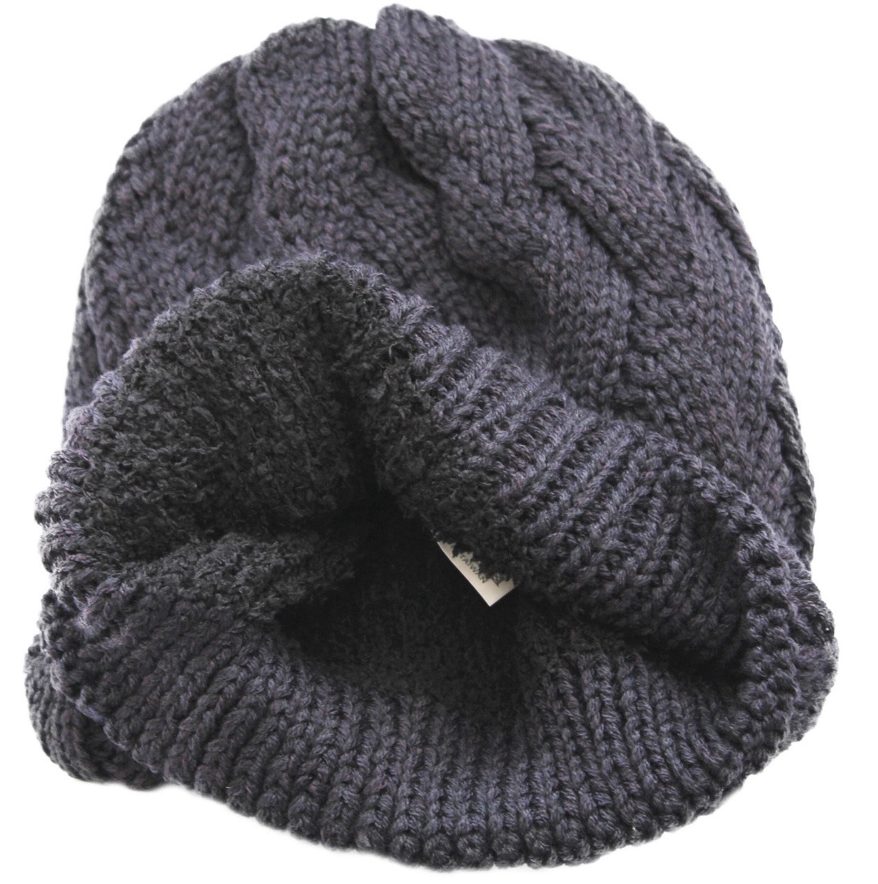 Gebreide Dames Muts met teddy voering - new Navy