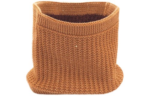Colsjaal Dames  "Neckwarmer lurex" -   Cognac