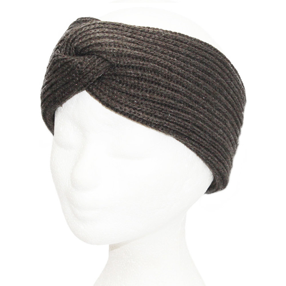 betrouwbaarheid hoed Dwars zitten Gebreide Dames Haarband "Lurex" - Khaki | Megatip.be