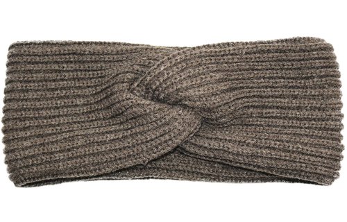 Gebreide Dames Haarband  "Lurex" -   Khaki