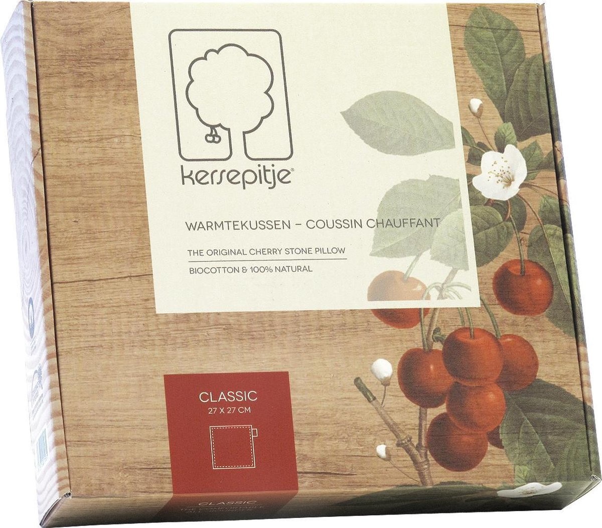 Kersenpitkussen Classic 27 x 27 cm.