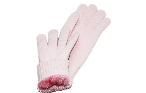 Dames Handschoenen met pels "Basic"    Roze