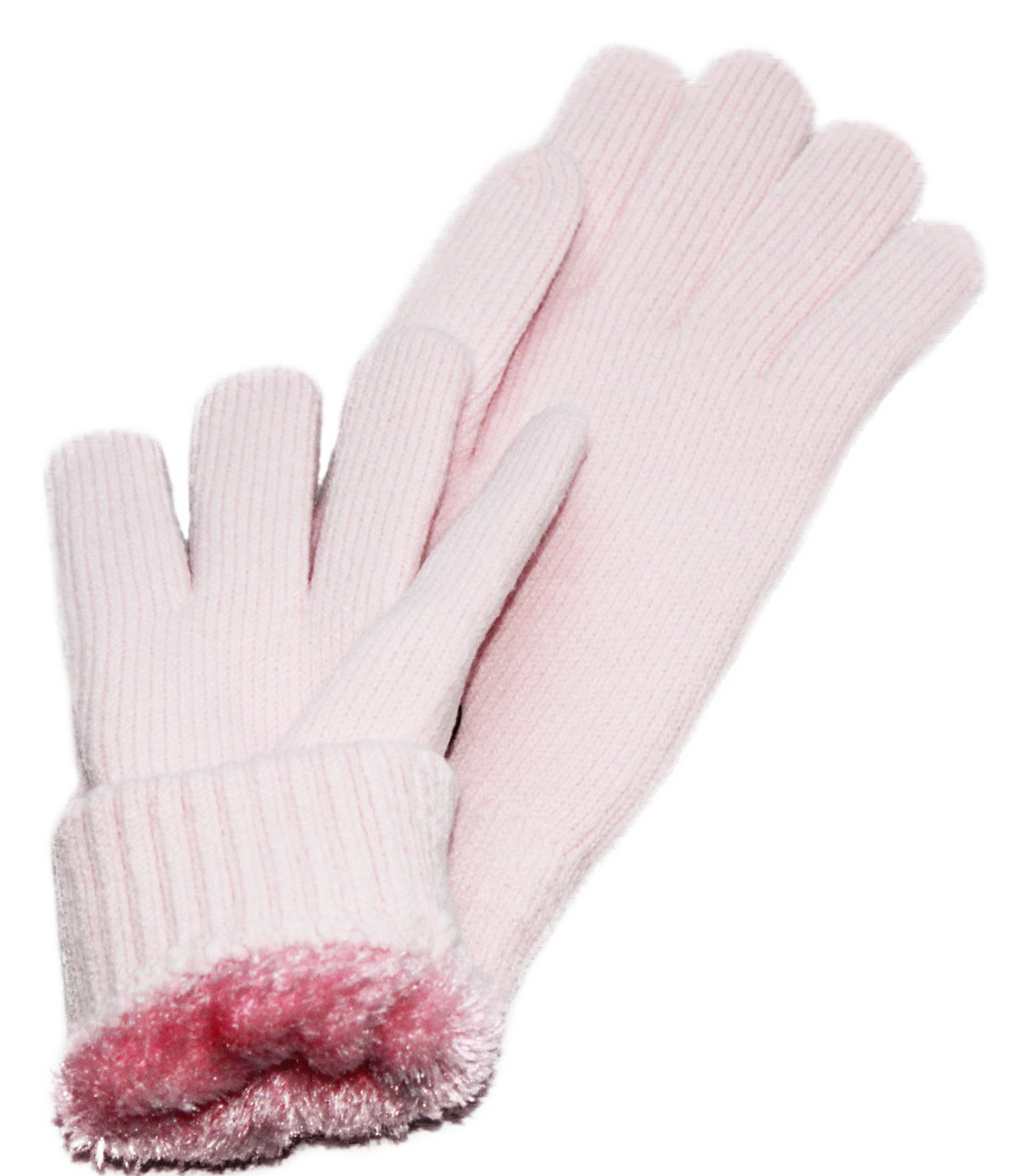 Dames Handschoenen met pels "Basic"    Roze