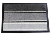 Schoonloopmat Anthracite gestreept 40 X 60 cm.
