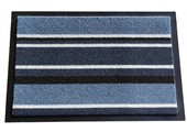 Schoonloopmat Blauw gestreept 40 X 60 cm.