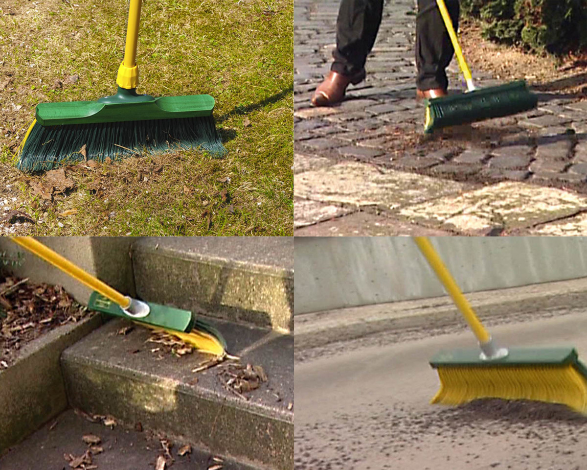 Krallenbezem kunststof 40 cm. met telescoopsteel Krallenbezem kunststof 40 cm. met telescoopsteel