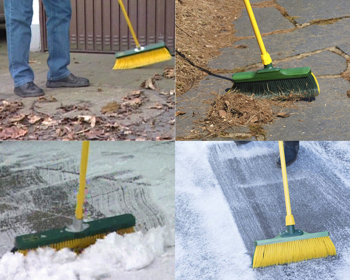 Krallenbezem kunststof 40 cm. met telescoopsteel Krallenbezem kunststof 40 cm. met telescoopsteel