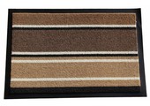 Schoonloopmat Bruin gestreept 40 X 60 cm.